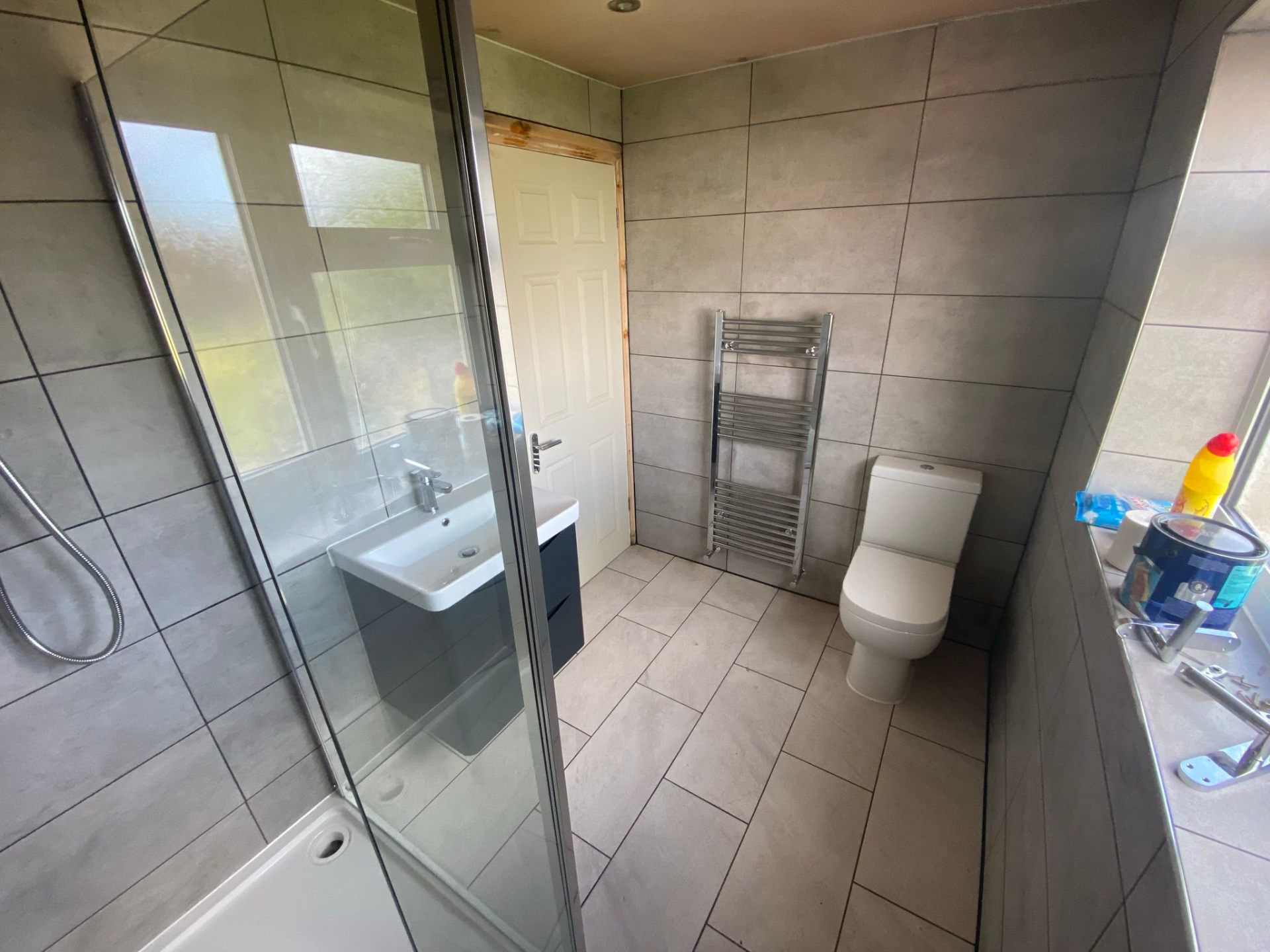 Full Shower Room with Sliding Enclosure by DPS Plumbing & Bathrooms in Irlam, Salford